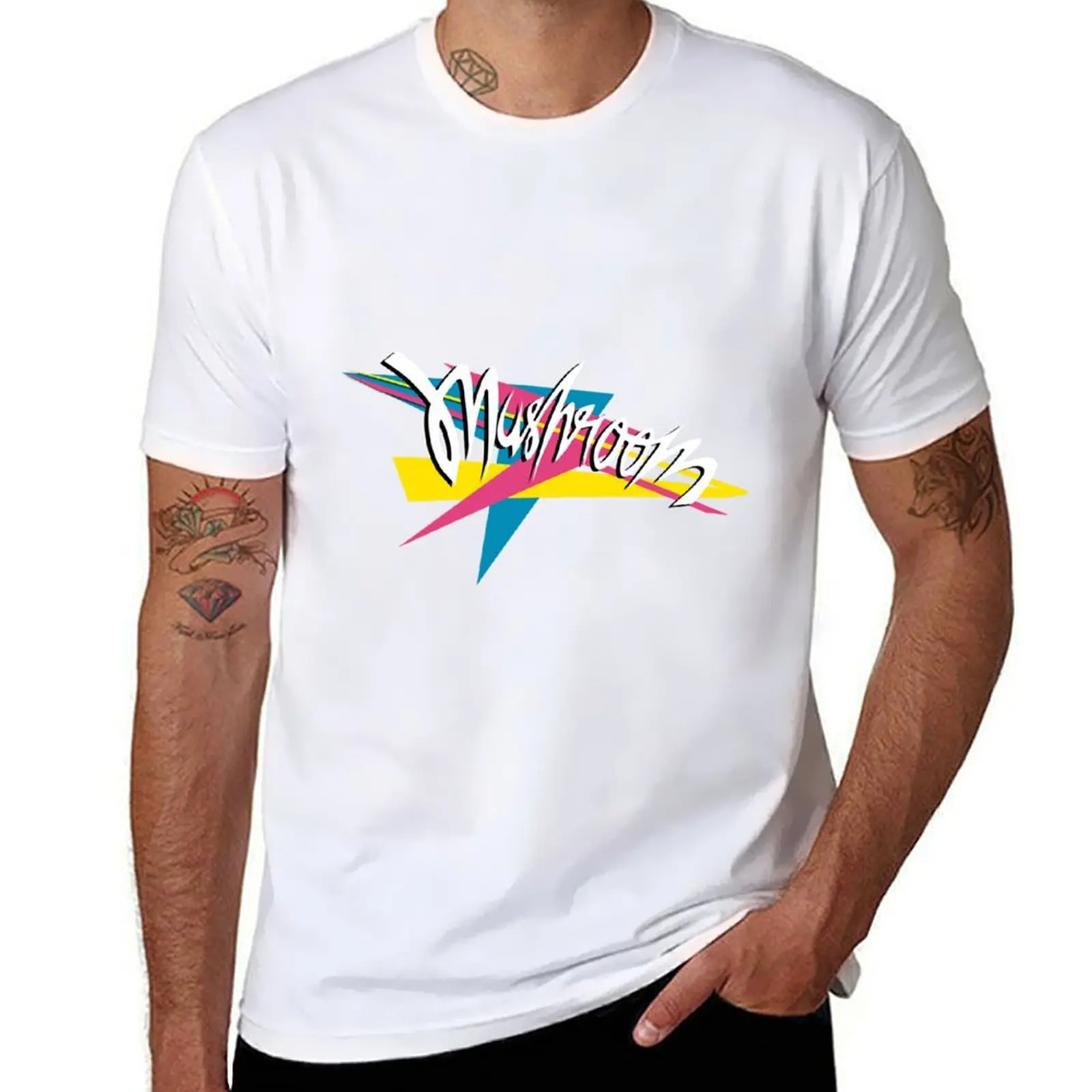 Kaos Mushroom Records kaos katun pria 100% kaos lucu kaos katun