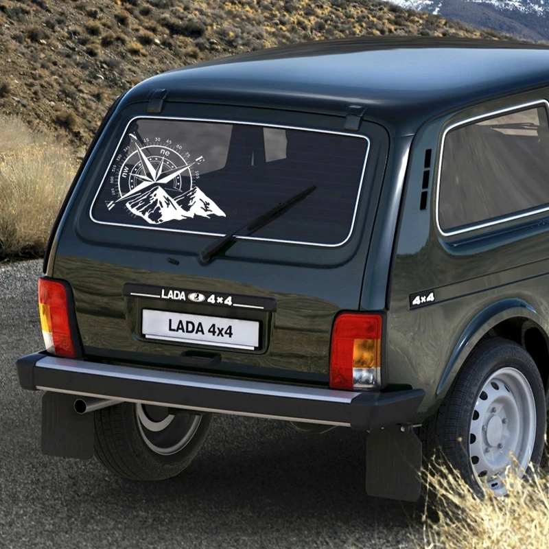 JP 外装装飾ダイカットビニールデカールさまざまなサイズのコンパスウィンドローズ防水車の装飾カバースクラッチステッカー