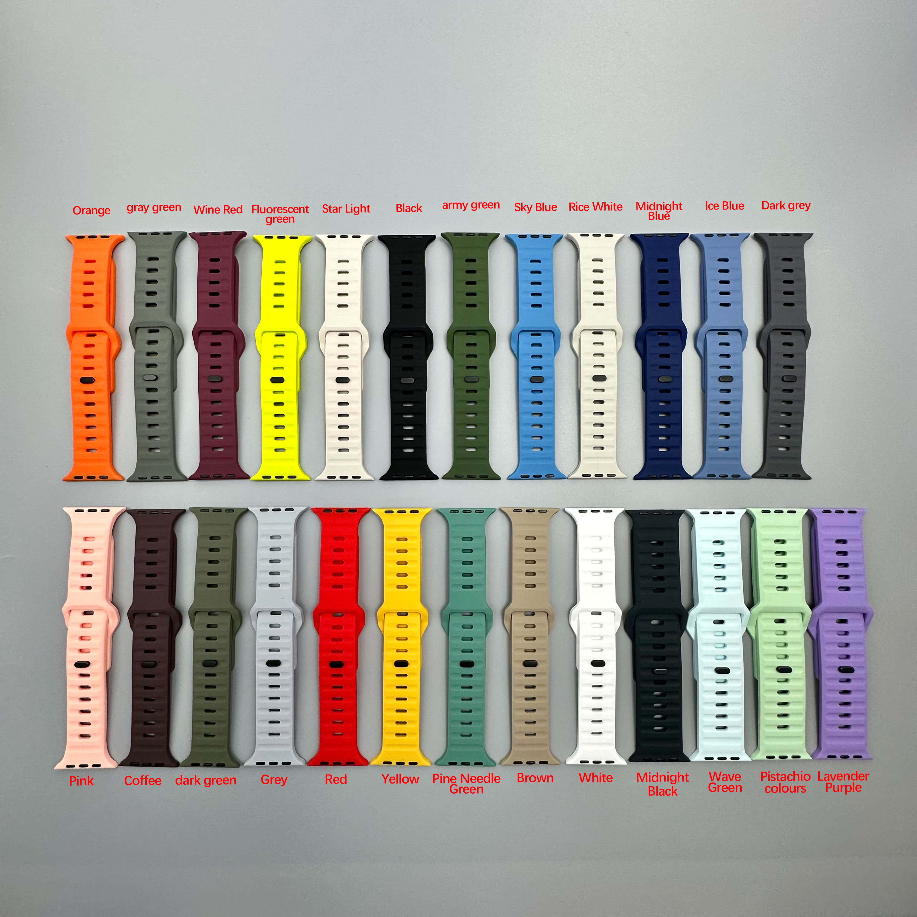 Cinturino sportivo in silicone per Apple Watch ultra Band 49mm 40mm 41mm 42mm 49mm 44mm 45mm cinturino in gomma correa iwatch serie 8 7 3 5 6 4