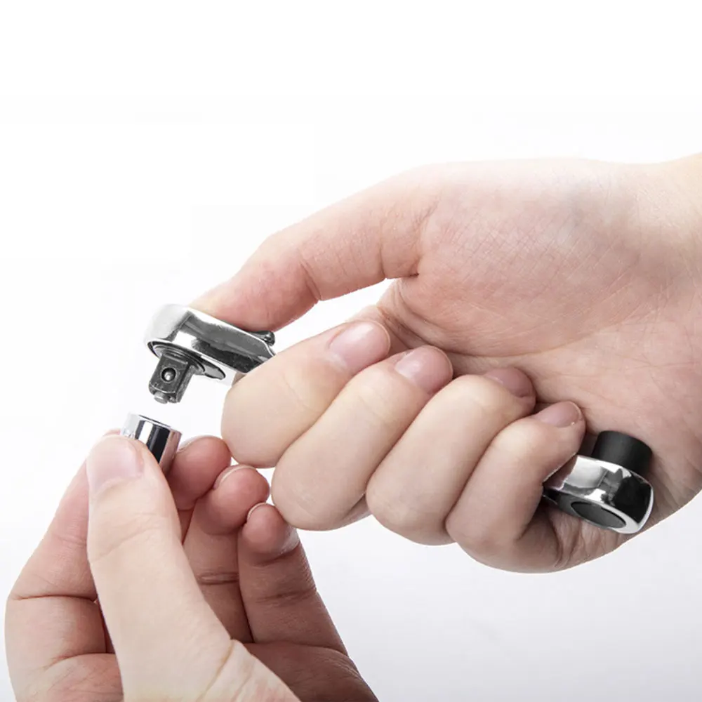 MINI TREBLE 1/4 ประแจวงล้อ Double Ended Quick SOCKET ประแจวงล้อไขควง HEX ประแจแรงบิดชุด Spanner