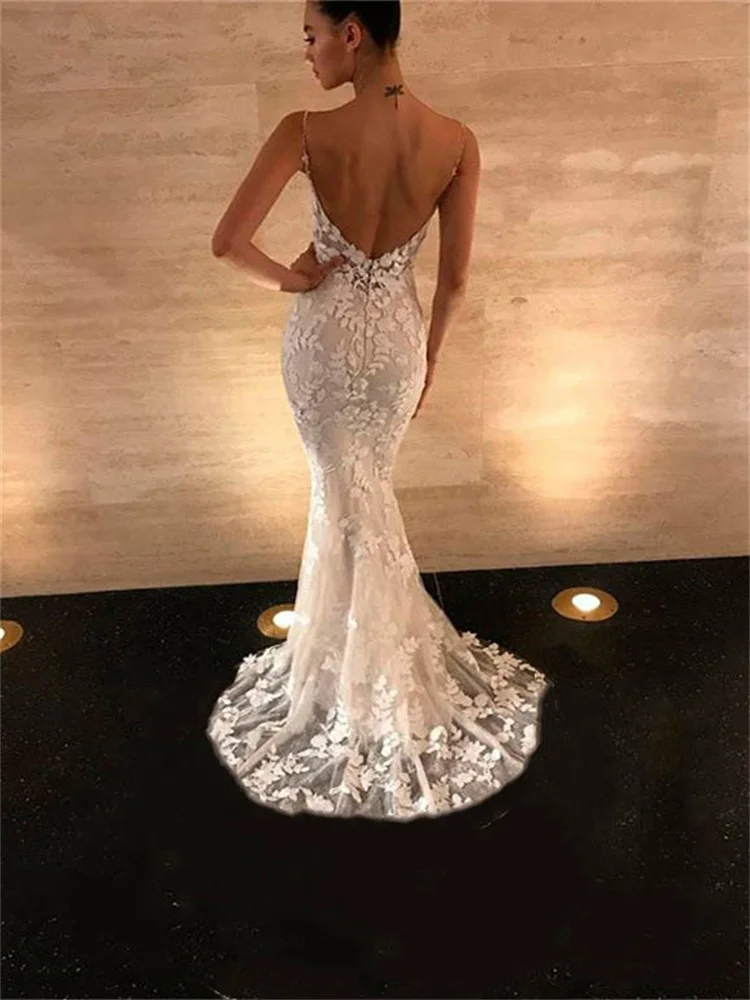 Elegancka sukienka koktajlowa białe paski spaghetti tiulowe suknie na bal maturalny naklejka bez pleców druhna Maxi szata suknie ślubne dla kobiet