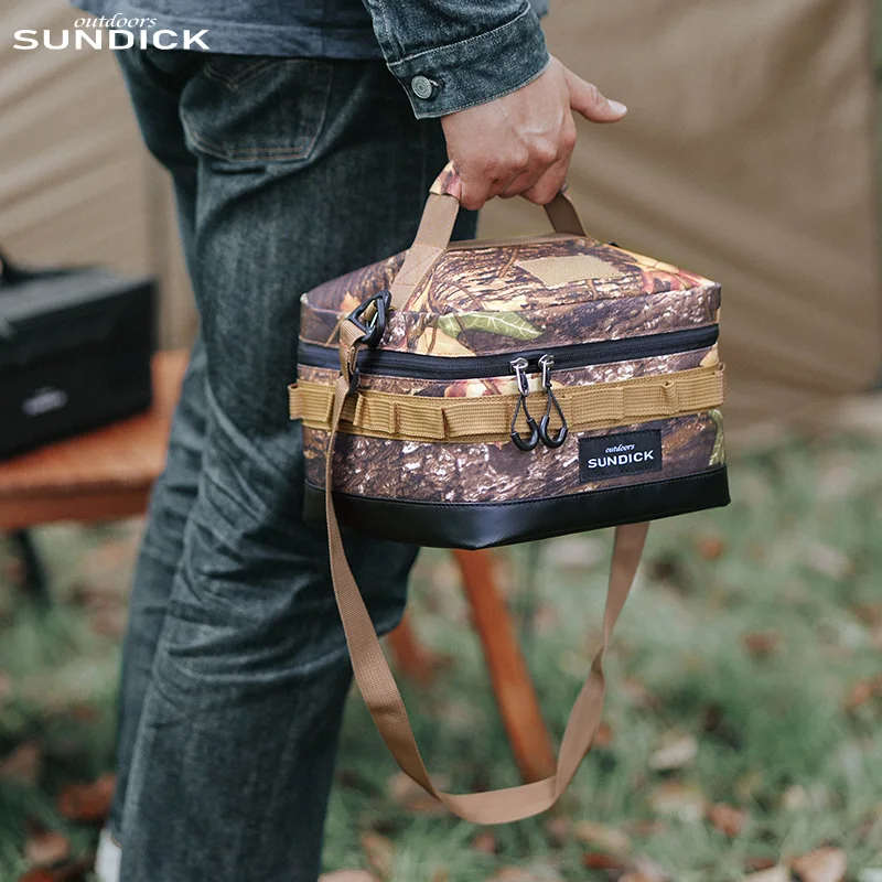 1 negro/marrón/verde militar/camuflaje opcional camping aislado al aire libre tazón taza bolsa de almacenamiento