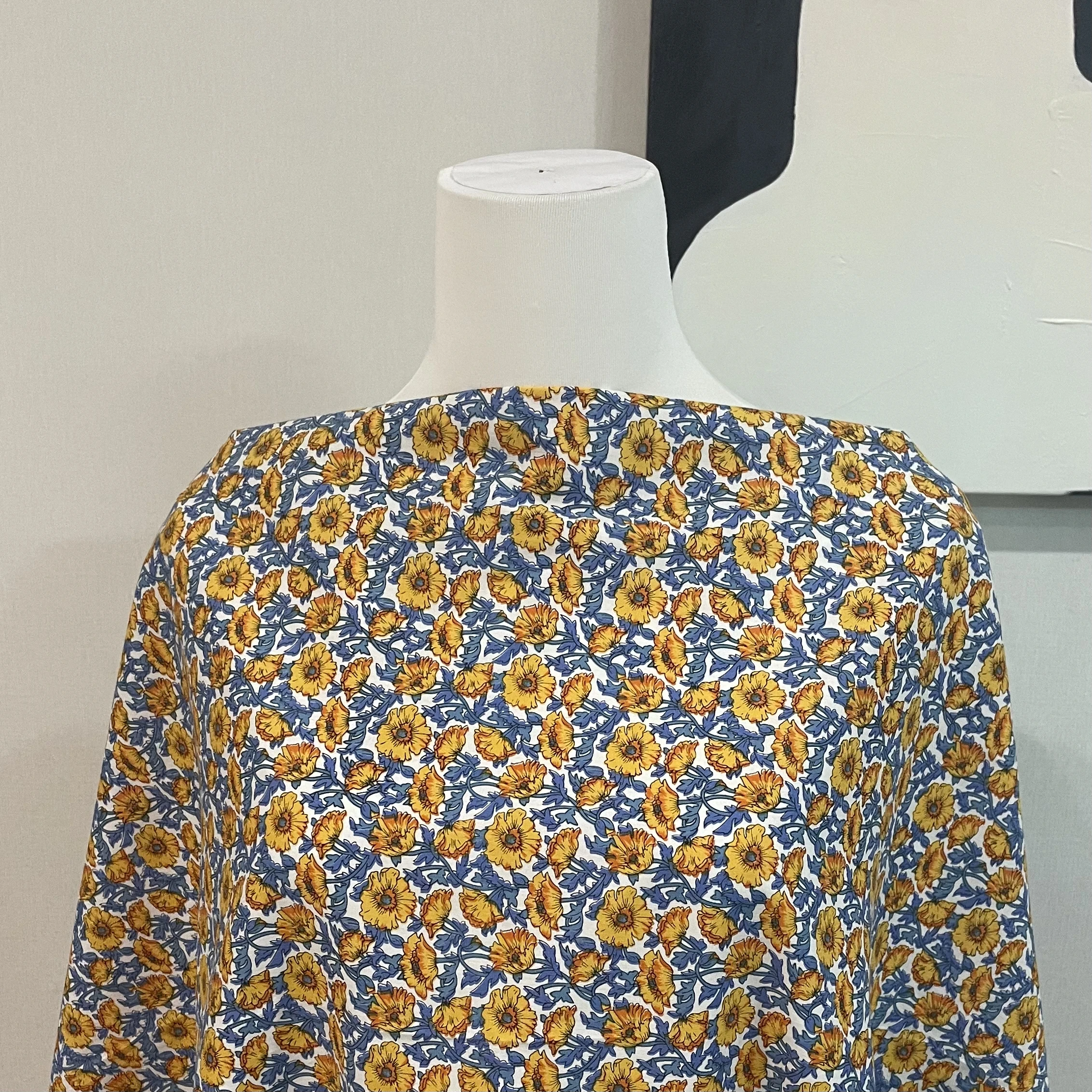 Sunflowes ผ้าคอตตอน100% ลายดอกไม้40S เช่นผ้าเสรีภาพพิมพ์ดิจิตอลสำหรับตัดเย็บผ้ากระโปรงชุดเดรสเด็ก