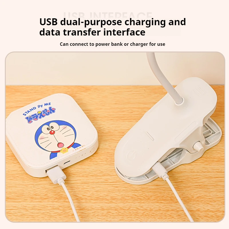 Lampada da tavolo a LED portatile con clip Lampada da scrivania con clip ricaricabile USB Lampada da lettura per letto Luce notturna Touch 3 modalità di attenuazione Luce di protezione degli occhi