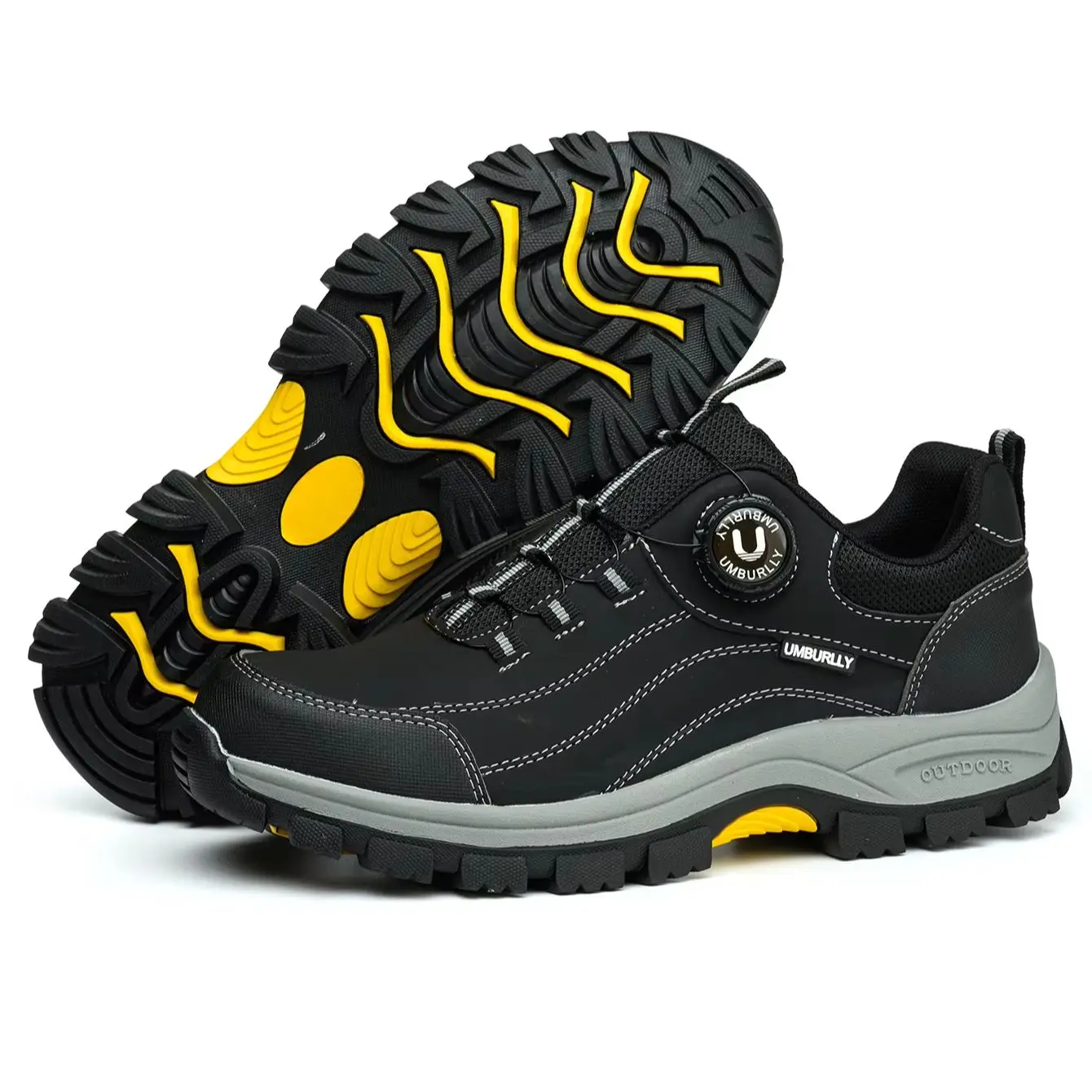 Zapatos de seguridad con cabeza de acero para hombre, suela ligera resistente a pinchazos y golpes, parte superior transpirable para zapatos de trabajo de taller al aire libre