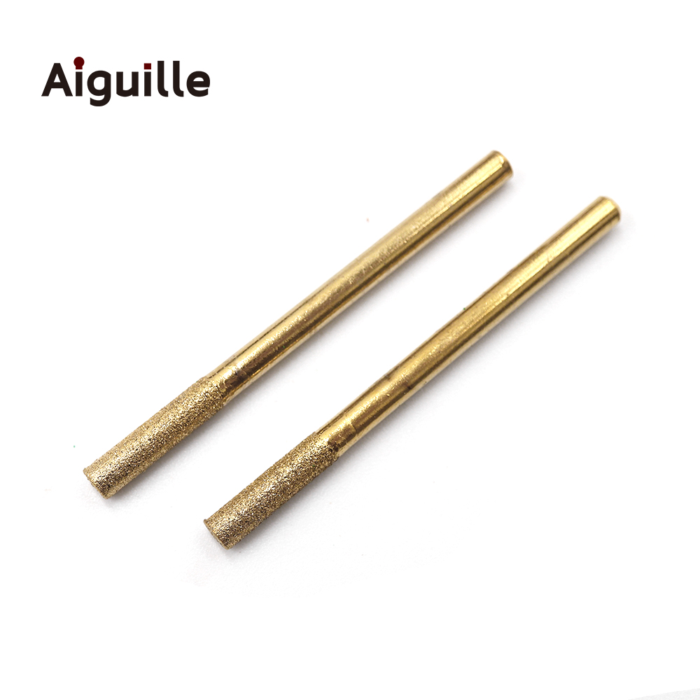 30pcs grit#120 3mmx 3mm Diamond Grinding Burr Diamond Grinding Point grinding trimming polishing points dremel Bits