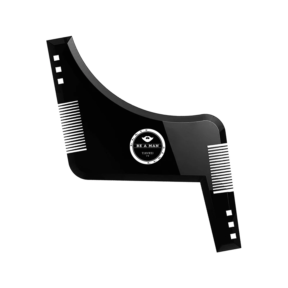 1 PC Men Beard จัดแต่งทรงผมแม่แบบลายฉลุหวีเคราสําหรับชายน้ําหนักเบาและยืดหยุ่นเหมาะกับ All-In-One เครื่องมือ Beard Shaping TOOL