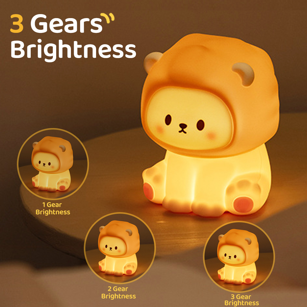 LED süße Axolotl Silikon Licht Tier Silikon Kinderzimmer Nachtlampe USB Nachttischlampe wiederaufladbar Kinder Schlafzimmer dimmbar Geschenk Dekor