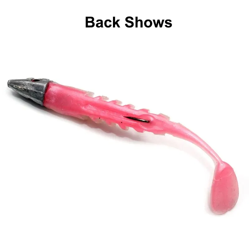 Burle T Cauda Soft Lure, Cabeça de gabarito, Isca de pesca com gancho farpado, 10cm, 15.5g, 13cm, 26g