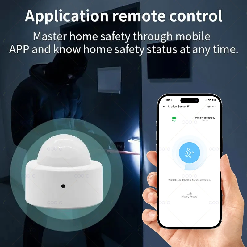 Мини-датчик движения Ewelink Zigbee 3,0 с PIR-датчиком движения