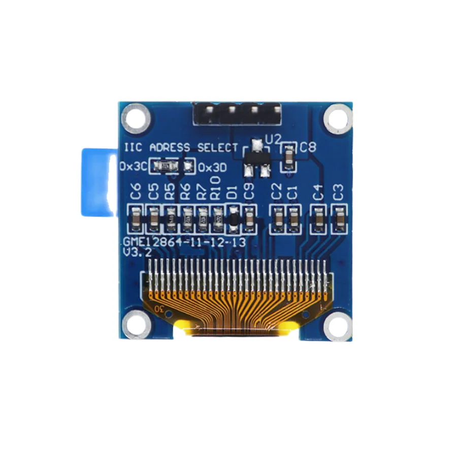 SSD1306 0.91 0.96 1.3 인치 IIC 직렬 4 핀 흰색/파란색/노란색 파란색 OLED 디스플레이 모듈 128X64 12864 Arduino 용 LCD 스크린 보드