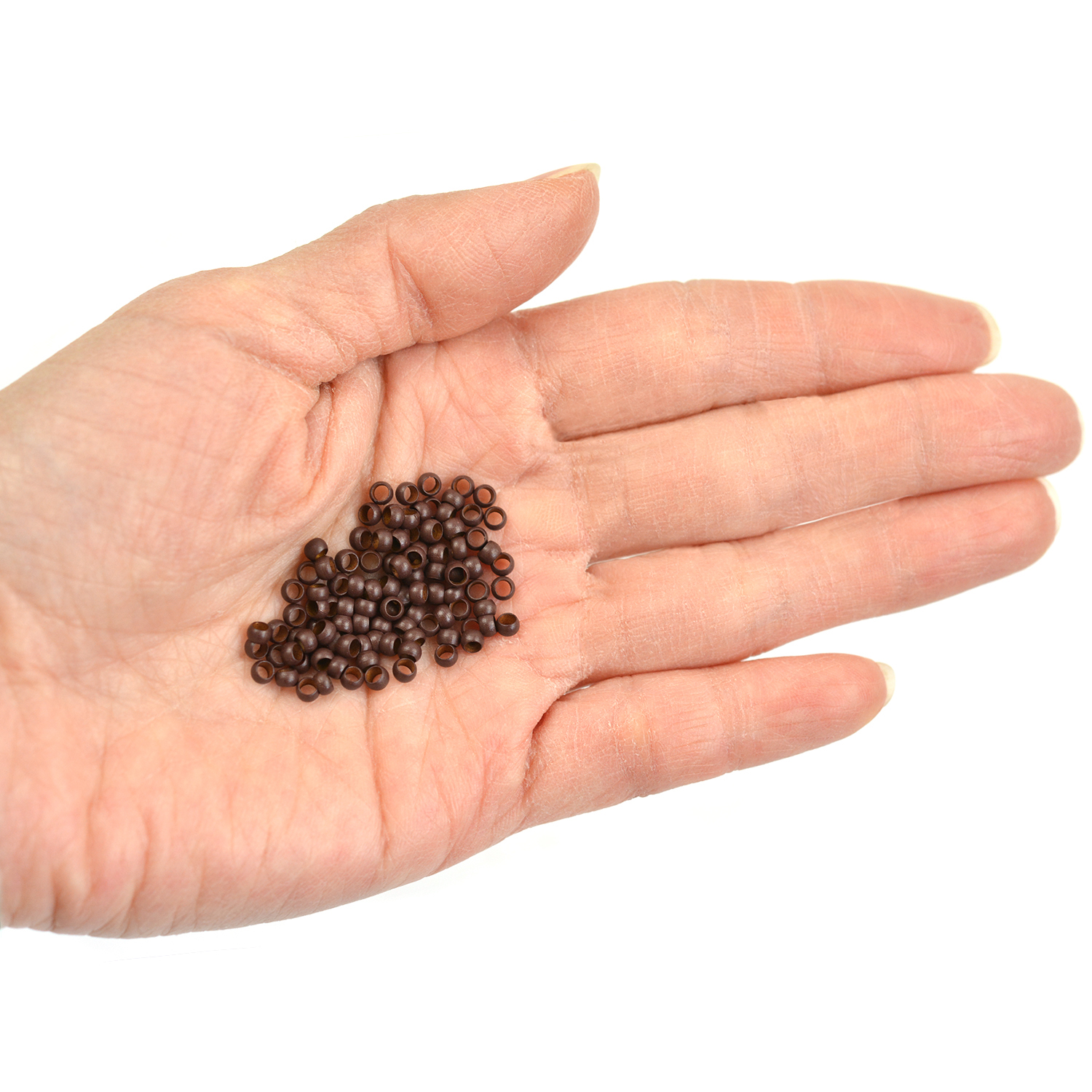 500 個 3.0 ミリメートルヘアリングビーズヘアエクステンション用マイクロヘアエクステンションリング/リンク/ビーズシリコンなし