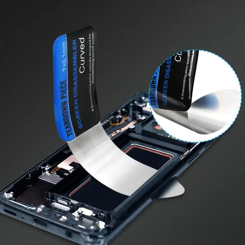 Mobile Phone Stainless Steel Curved LCD Screen Spudger Opening Pry Card Tools Ultra Thin Flexible Mobile Phone Disassemble Tools