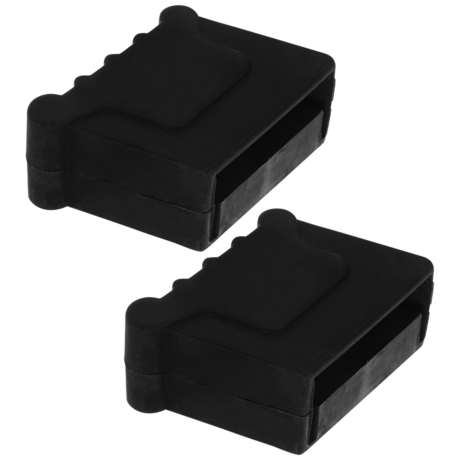 2pcs บันไดเท้าครอบคลุม Anti SLIP แผ่นกันชนหนายางเปลี่ยนฟุตสําหรับวิศวกรรมในครัวเรือนเสถียรภาพความปลอดภัย