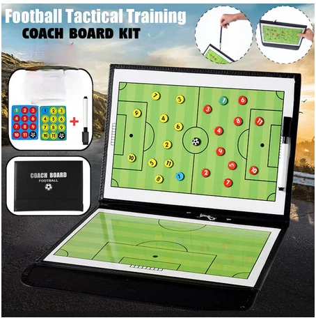54cm Foldable Magnetic Tactic Board Soccer Coaching Coachs Tactical Board Football Game Football Training Tactics Clipboard Hot