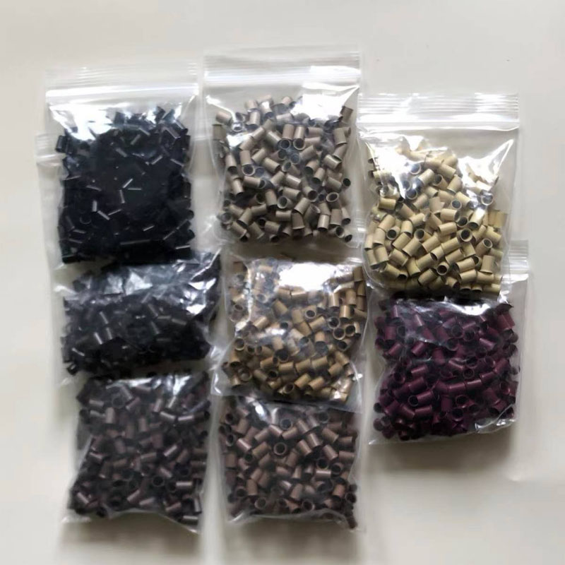 200PCS Flared copper rings 4.0mm*3.6mm*6.0mm copper tubes Micro Rings/links/beads Hair Extension Tools  8 Colors