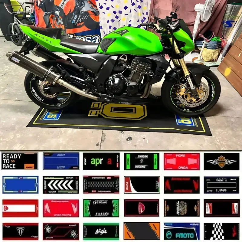 Alfombra de exhibición para motocicleta, suelo de trabajo, garaje, carreras, Moto, vehículo eléctrico, felpudo de entrada, alfombra decorativa para dormitorio