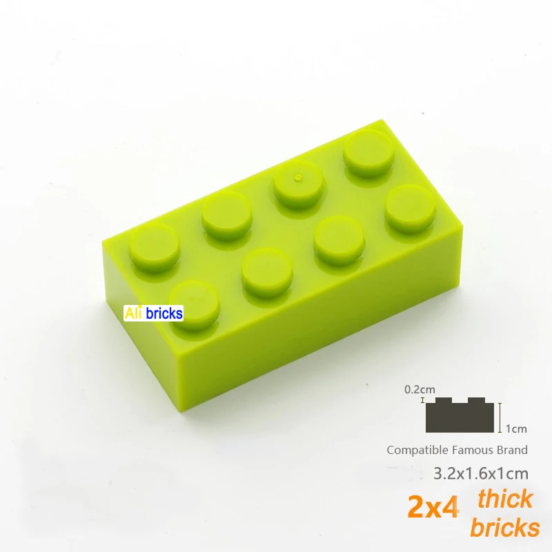 80 Chiếc Số Lượng Lớn Các Khối Xây Dựng Dày Hình Viên Gạch 2X4 Chấm Giáo Dục Sáng Tạo Kích Thước Tương Thích Với 3001 Nhựa Đồ Chơi dành Cho Trẻ Em