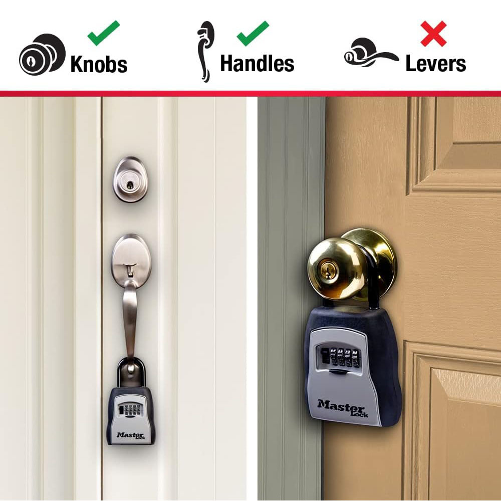 Caja de bloqueo de llave Master Lock, caja de bloqueo para exteriores para llaves de casa, caja fuerte con cerradura de combinación, caja de llaves con contraseña de acero inoxidable