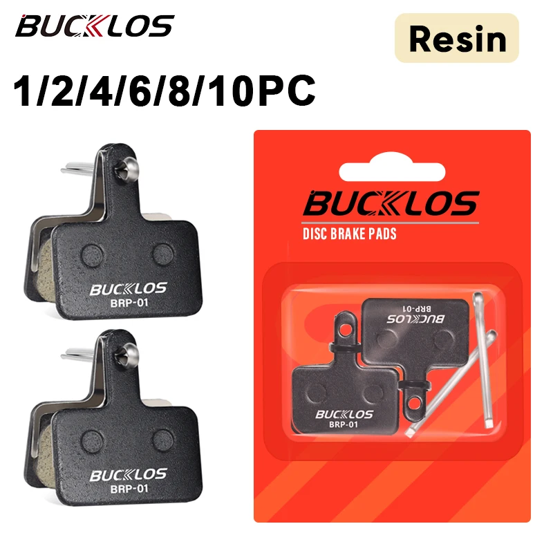 Pastillas de freno de bicicleta BUCKLOS, pastillas de disco de resina para SHIMANO B01S, pastilla de freno hidráulico de bicicleta MTB resistente al desgaste para piezas de freno B03S B05S