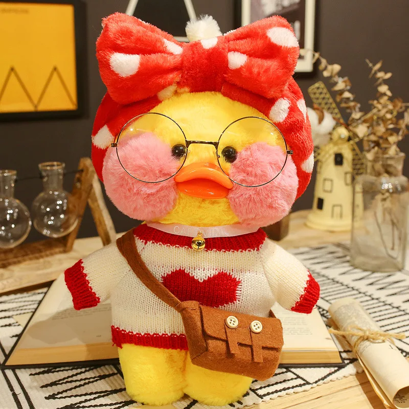 30Cm Pato Sang Trọng Lalafanfan Vịt Dễ Thương Đồ Chơi Nhồi Bông Vịt Vàng Ôm Flifan Vịt Đáng Plushes Động Vật Plushies Gối Mềm Mại đồ Chơi