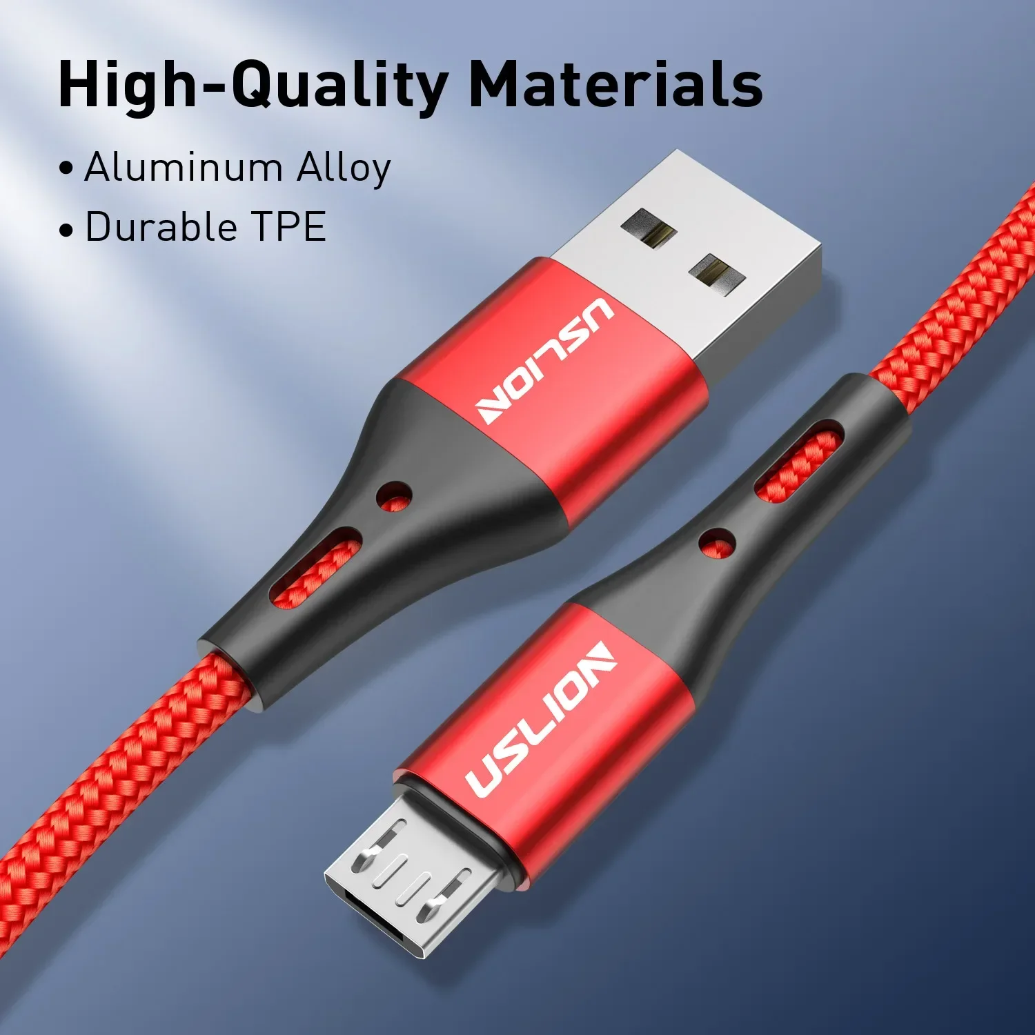 磁気 USB ケーブルタイプ C 3A マイクロ高速充電 USB データケーブルコード電話アクセサリー Android マイクロ USB ケーブル携帯電話レッド