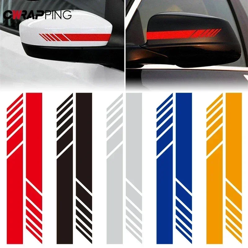 Espelho retrovisor do carro tira reflexiva estilo auto suv vinil adesivo de carro e decalques lado esquerdo direito decalque diy decalques do corpo automático