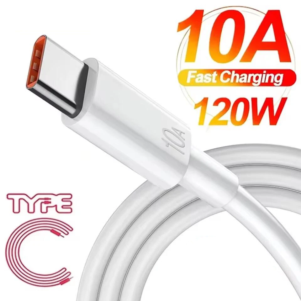 10A 120W Type C-kabel Supersnel opladen Oplader Datakabel Hoge snelheid gegevensoverdracht Datadraad USB PD Type C snellaadkabel