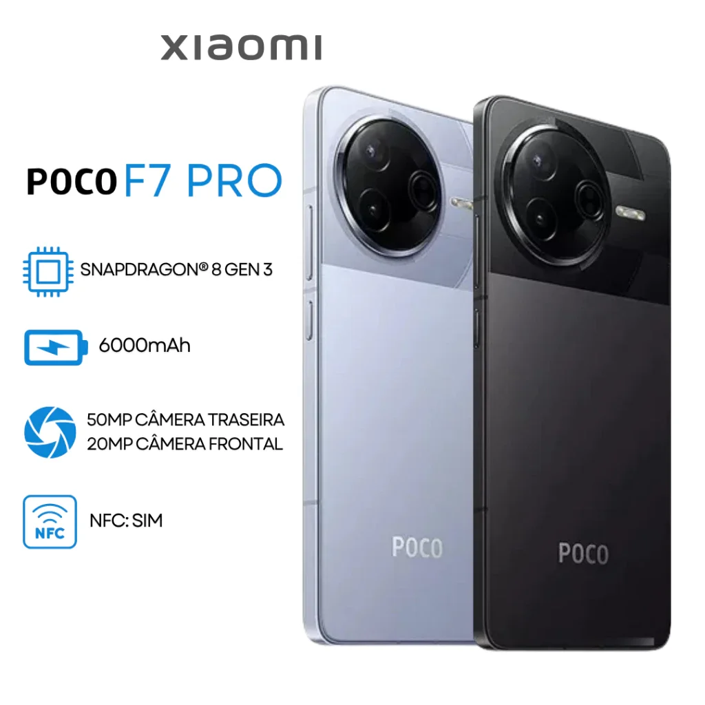 【BR Warehouse】POCO F7 Pro Versão Global Smartphone NFC Snapdragon ®   8 Gen 3 6000mAh 6,67" 2K AMOLED Display 90W HyperCharge 5G