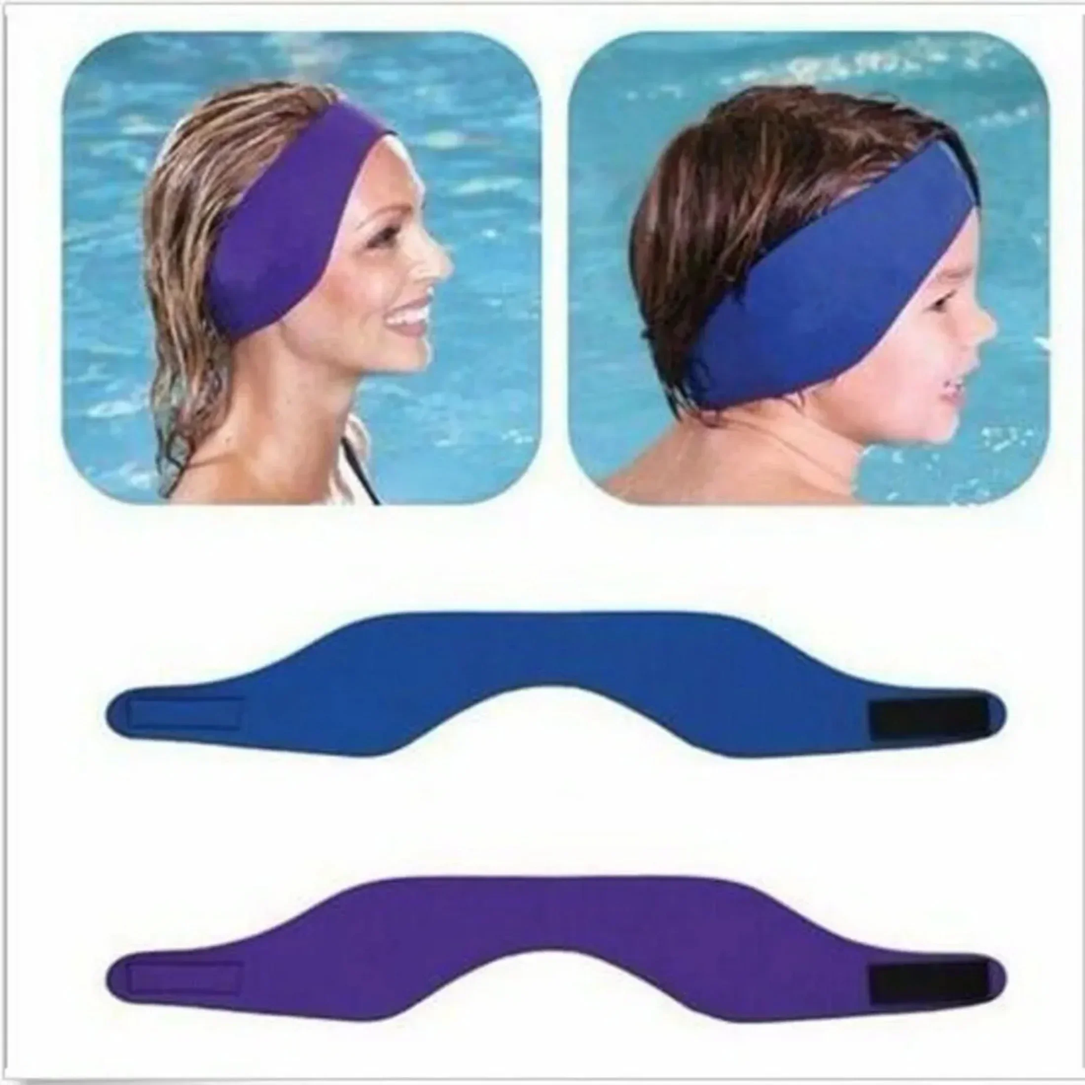 Banda para la oreja de neopreno para natación, portátil, impermeable, varios colores, diadema de buceo, tapón para los oídos suave ajustable para adultos y niños