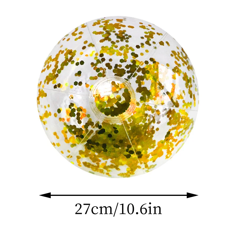 16 นิ้วSequinsลูกบอลชายหาดฮาโลวีนจัมโบ้สระว่ายน้ําของเล่นลูกบอลGlitters Inflatable Clear Beach Ballสระว่ายน้ําน้ําของเล่นชายหาด
