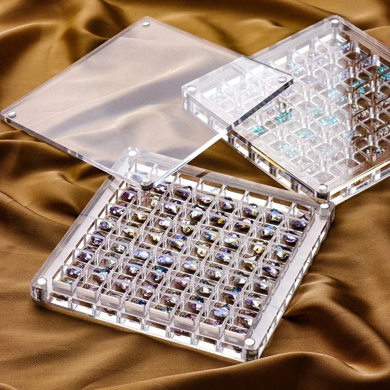 Hoge kwaliteit acryl schelp displaydoos met magneten Duurzame zeesterren Trinket opbergdoos voor kraal nagel sieraden cadeau
