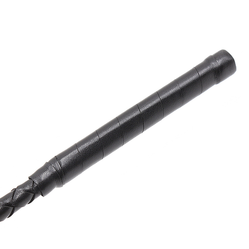 Chicote longo e reto para treinamento de cavalos, alça preta, parte superior de couro, colheitas de equitação, remo flogger, slapper, chicotes de curativo, 55 cm