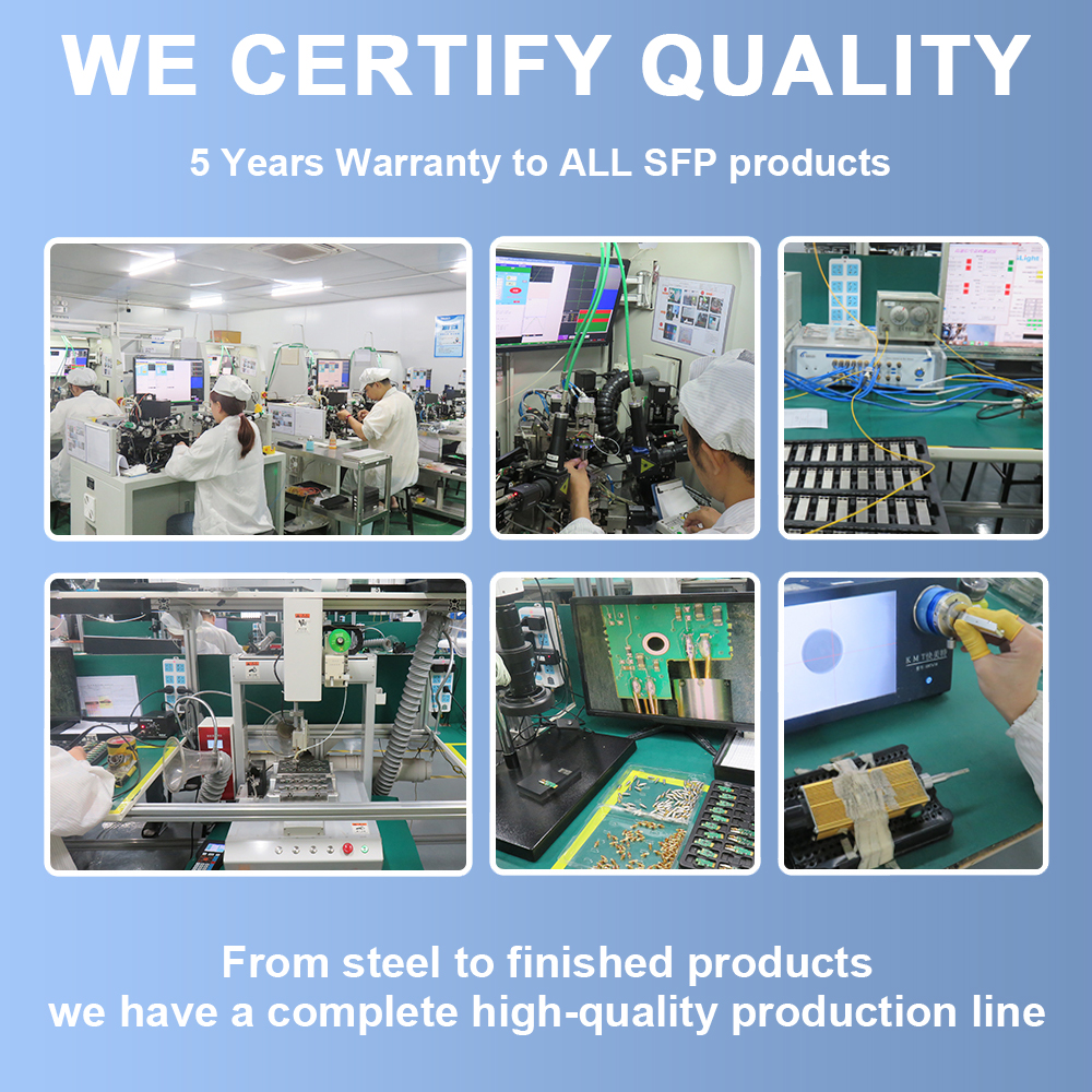 OPTFOCUS 1Gbps RJ45 SFP Module 1000M Fiber to Ethernet Transceiver Full Compatible Copper Cable Support CAT5 Ethernet Network