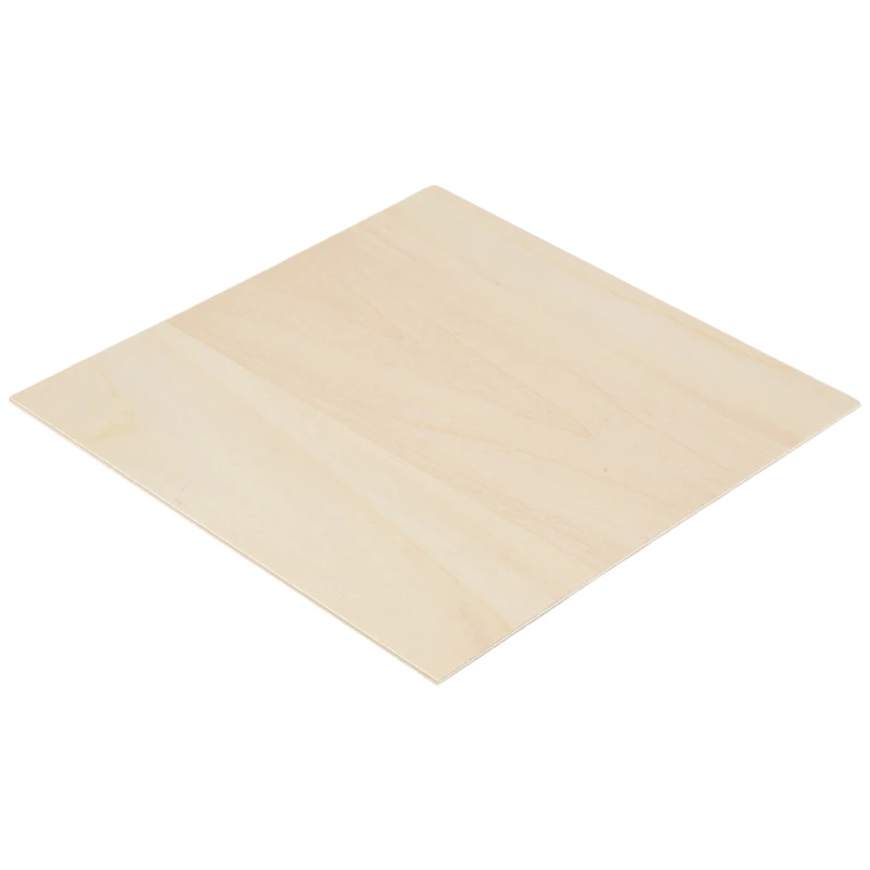 10 Stück 20 x 20 x 0,2 cm Lindenholzplatten, unlackierte Holzplatte, rechteckiges Blankoholz, Holzausschnitte zum Basteln