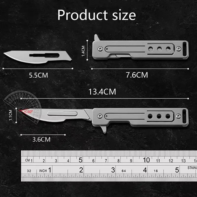 กลางแจ้งมีดพับขนาดเล็กขอบสแตนเลส Multi-Function Quick-เปิดมีดของขวัญ Camping พกพา Unpacking TOOL