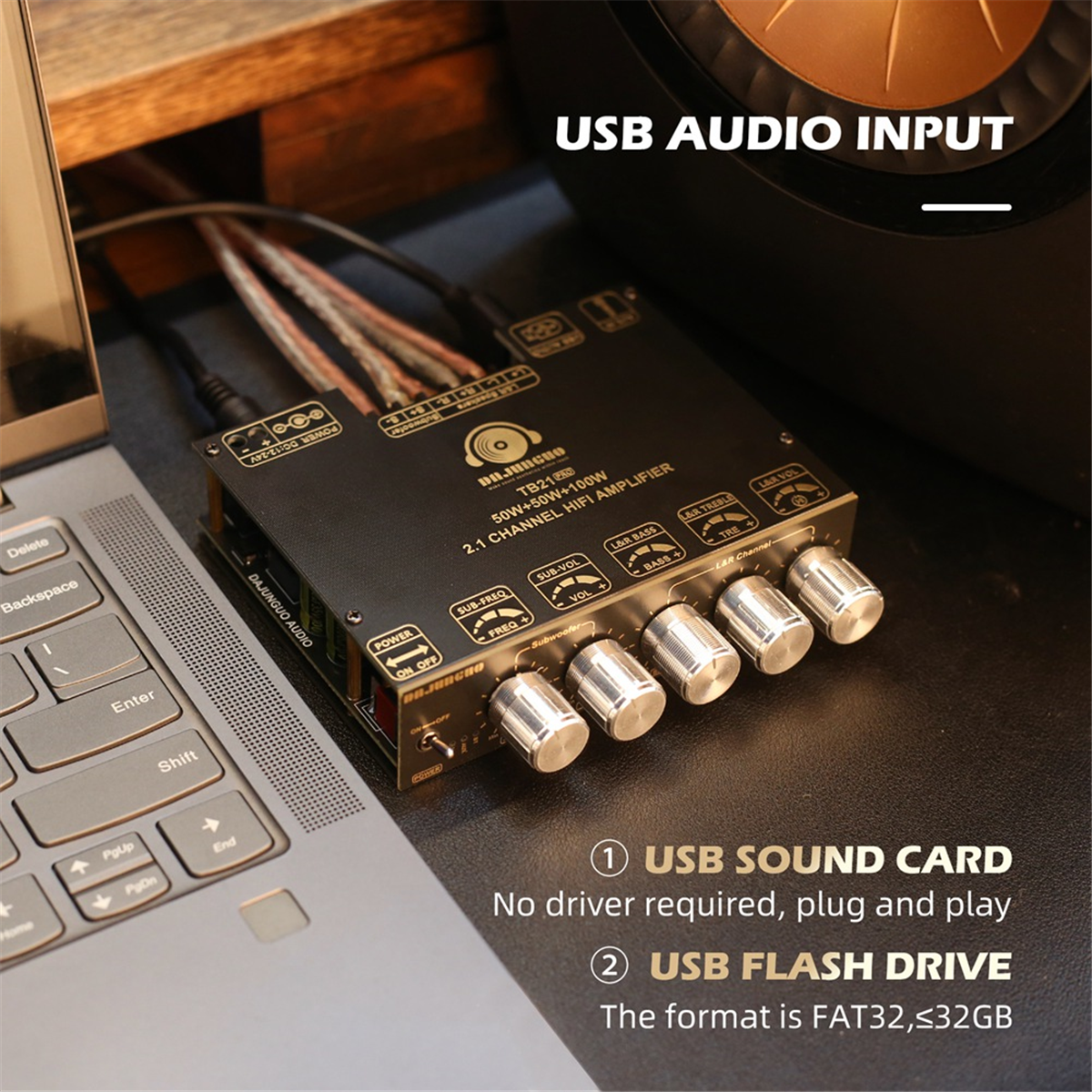 Dajunguo ZK-TB21 pro 2,1 kanal 5,2 stereo bluetooth verstärker platine 50w 50w w verwendet tpa3116d2 chip aux verstärker