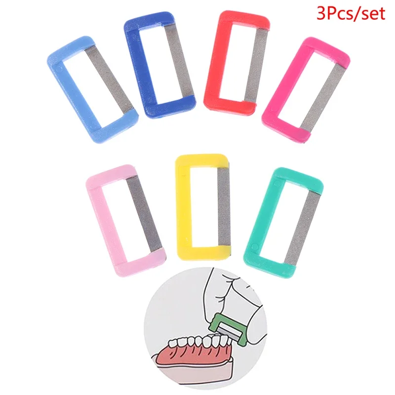 3 pçs descartável dental ortodôntico interproximal esmalte ferramenta de polimento dente reduzido material de clareamento dental cuidados orais
