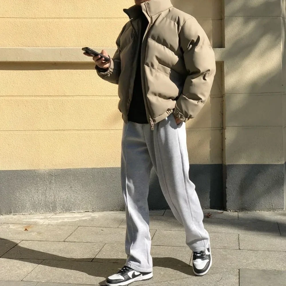 Chaquetas de invierno de estilo coreano para hombre, chaquetas acolchadas de algodón, prendas de vestir, chaqueta acolchada, abrigos, ropa para hombre