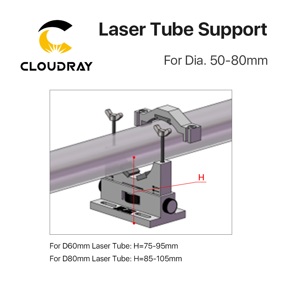 Uchwyt na tubę laserową Co2 Uchwyt elastyczny z tworzywa sztucznego 50-80 mm do maszyny do grawerowania laserowego o mocy 50-180 W Model A