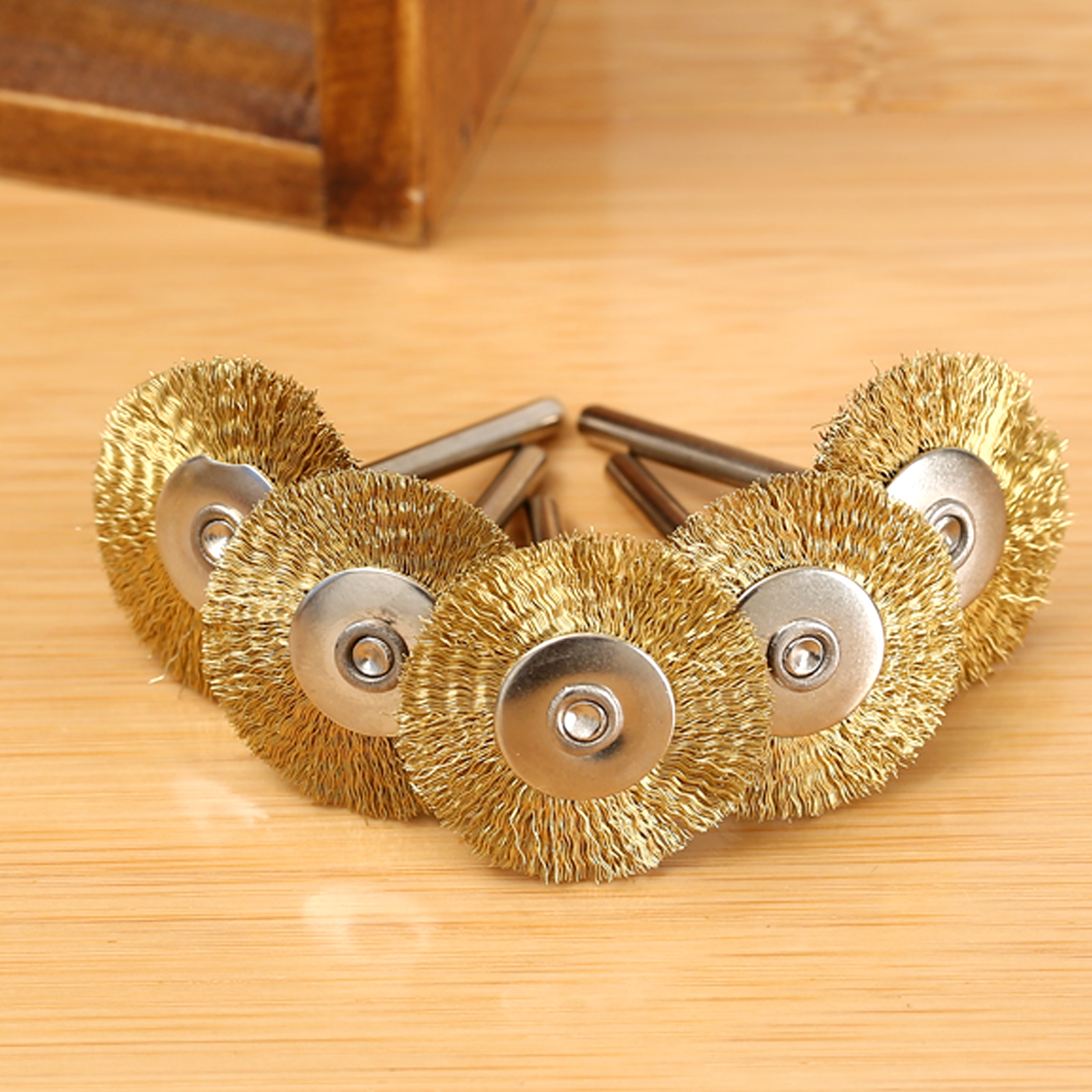 5Pcs 25mm Stainless Steel/copper Wire Wheel Brushes for Dremel Accessories Polishing Brush for Mini Drill Grinder Rotary Tools