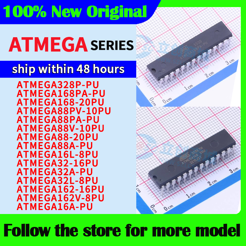 ATMEGA328P-PU ATMEGA168PA-PU ATMEGA168-20PU ATMEGA88PV-10PU 88V-10PU 88V-10PU 88-20PU 88A-PU 16L-8PU 32-16PU 32A-PU 32L-8PU 162-
