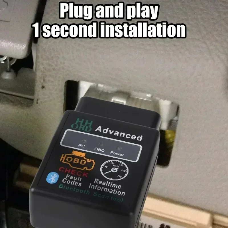 Escáner OBD2 para coche Compatible con Bluetooth Elm327 V1.5 lector de código herramienta de diagnóstico OBDII escáner de diagnóstico para Android IOS Windows