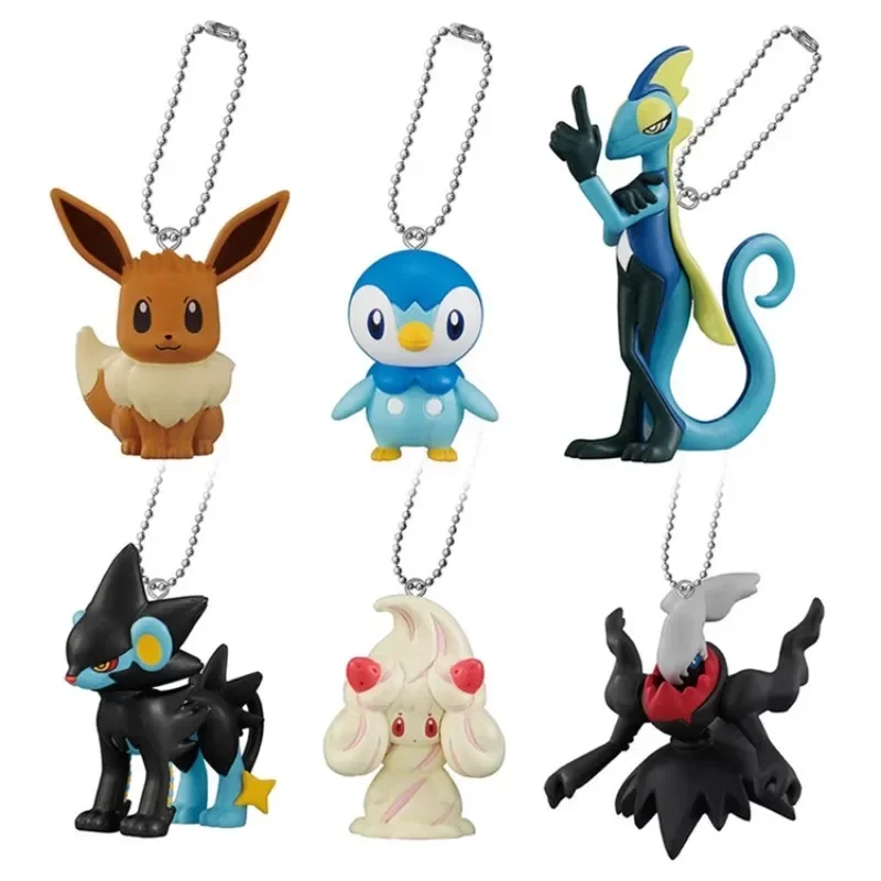 Gashaon cápsula de juguete figuras de Pokémon Eevee Piplup Inteleon Luxray Alcremie Darkrai colgantes de monstruo de bolsillo regalos para niños