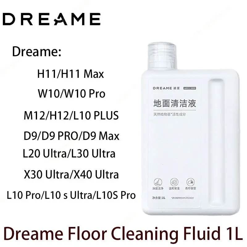 Original Dreame Cleaning solution 1L For X50 Ultra /X30 Ultra/X40 Ultra/L10s Pro Ultra Complete Cleaning Fluid Accessories