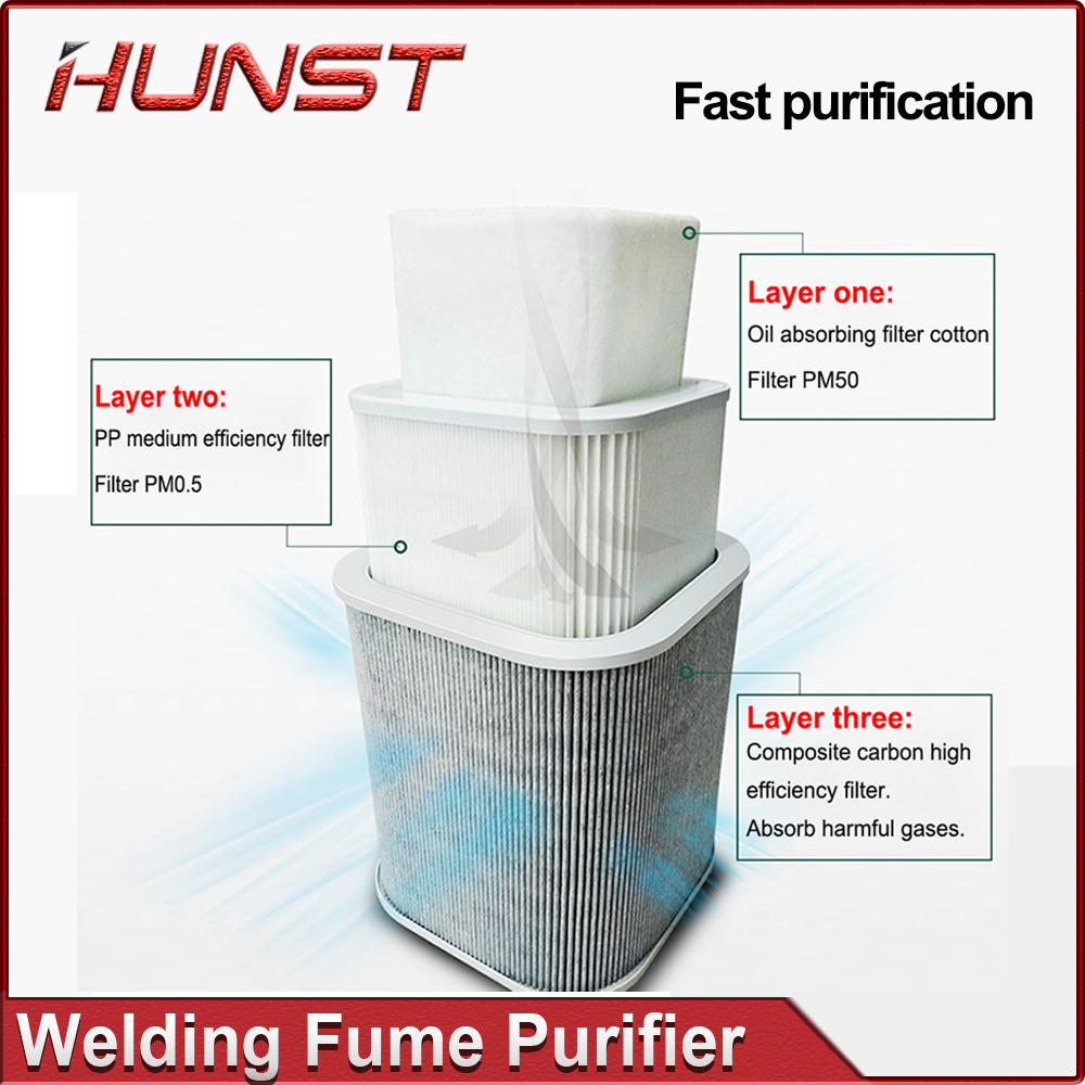 Hunst schweißen markierung rauch absorption staub reiniger xf180 xf250 laser rauch absaugung filter element ersatz