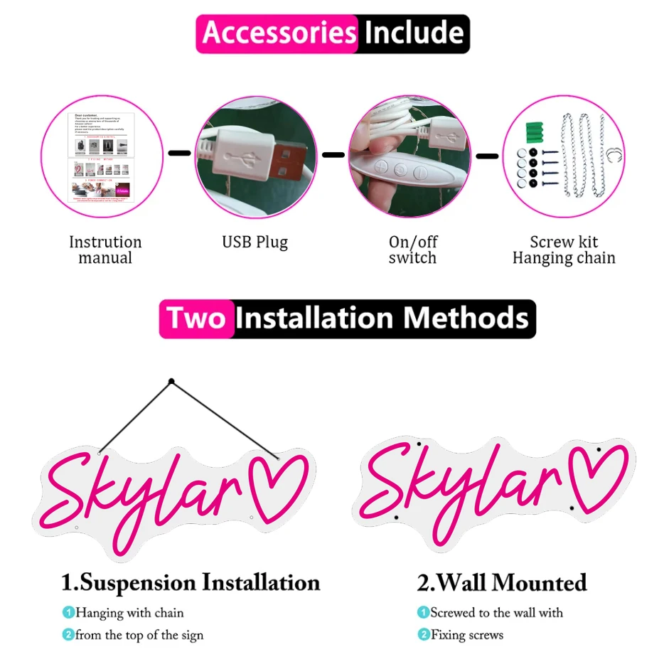 パーソナライズされたネオンサイン,LED調光器,USB,家庭用装飾,結婚式,誕生日,クリスマスパーティー用