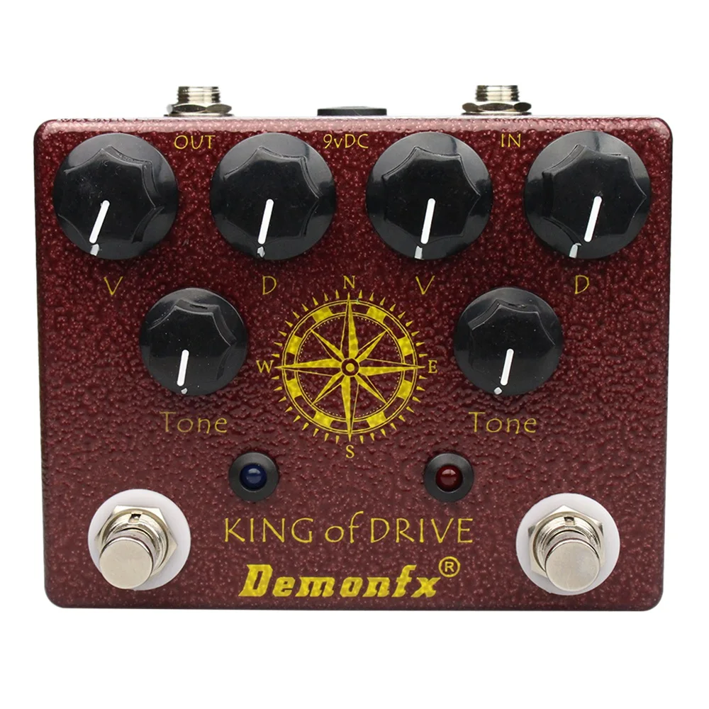 Demonfx King of Tone Overdrive Stomp analógico basado en el efecto analógico Man King of Drive accesorios de Pedal de efecto de guitarra