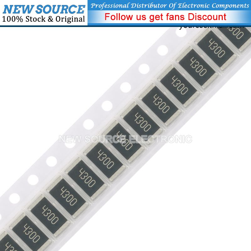 (10 peças) 2512 Resistor SMD 2W 1% 10R0 1000 100R 1R00 51R0 2R00 20R0 1003 4R70 1K 1.2K 2.2K 3.3K 4.7K 5.1K 10K 100K 1M 0-10M Ohm
