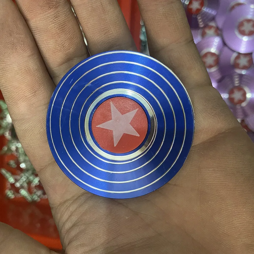 Metal fidget spinner super-herói rolamento rápido dedo mão giroscópio rotação anti estresse liga de alumínio